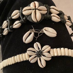 MAKE AN OFFER 
Cowrie necklaces & earrings set